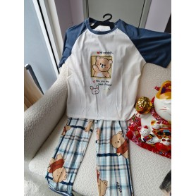 Cotton Pajamas Short Sleeve Long Pants